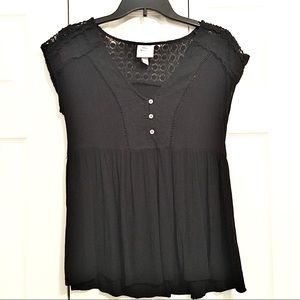 Target black boho lace top